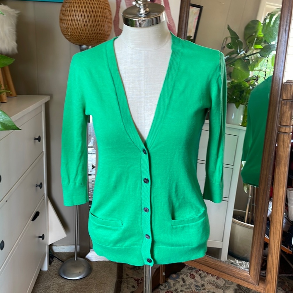 Gap green cardigan